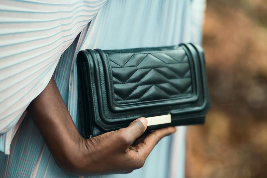 Lady making a good first impression with a stylish clutch purse